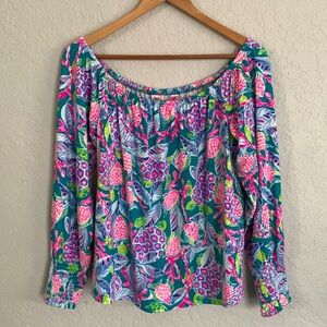 Lilly Pulitzer Women's Top Blouse Sz L NEW